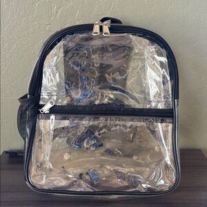 Clear Transparent See Through‎ Backpack with Padded Adjustable Straps